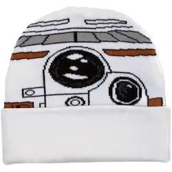Starwars BB8 Beanie kuschelige Strick-Beanie stylischer Fan-Artikel KC112108STW Weiß - One-Size