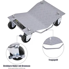 Costway Rangierhilfe 4 Stück, 680 kg pro Plattform, Max. Reifenbreite 30 cm, Rad Rangierroller Rangierheber, Wagenheber für PKWs, Autos, LKWs, Tr...