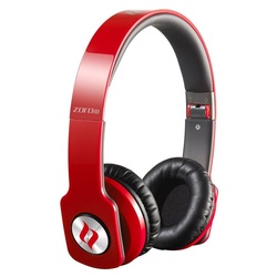 Poppstar Noontec Kopfhörer Zoro On-Ear-Kopfhörer (kabelgebunden, Kopfhörer Zoro HD MF3120(S) mit Flachkabel) rot