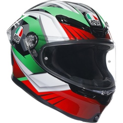 AGV K-6 S Excite Helm, weiss-rot-grün, Größe XL