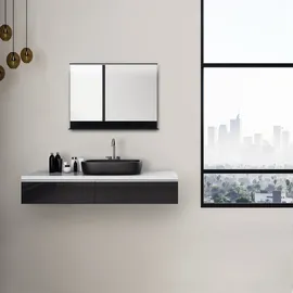 DSK Design LED-Lichtspiegel Black Shelf 80 cm x 60 cm
