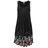 beachtime by lascana Strandkleid Schwarz Blumenprint 46