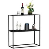 DanDiBo Ambiente Konsolentisch Standregal 80 x 80 x 25 cm Schwarz