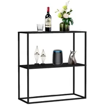 DanDiBo Ambiente Konsolentisch Standregal 80 x 80 x 25 cm Schwarz