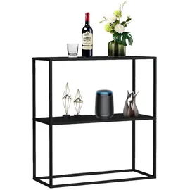 DanDiBo Ambiente Konsolentisch Standregal 80 x 80 x 25 cm Schwarz