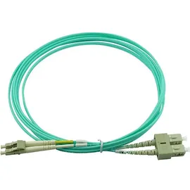 BlueOptics Duplex LWL Patchkabel LC-SC Multimode OM3 50 Meter (50 m), Netzwerkkabel