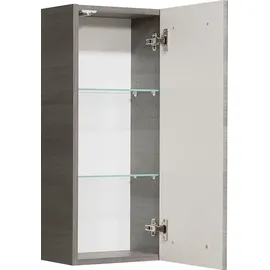Saphir Hängeschrank SAPHIR "Quickset Wand-Badschrank 30 cm breit mit 1 Tür und 2 Glas-Einlegeböden", grau (graphit struktur, graphit struktur), B:30cm H:70cm T:20cm, Holzwerkstoff, Schränke, Hängeschrank, Badezimmer-Hängeschrank inkl.
