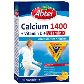 Abtei Calcium 1400 + Vitamin D + Vitamin K Kautabletten 30 St.
