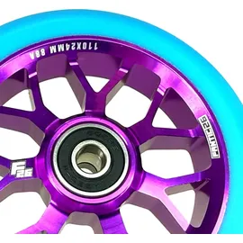 Fantic26 Spy7 Stunt-Scooter Rolle 110mm Abec11 Lila/Pu Türkis