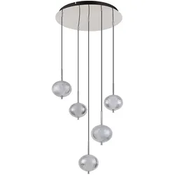 Hängelampe Esszimmerleuchte Pendelleuchte LED Kugeln klar CCT Metall verchromt