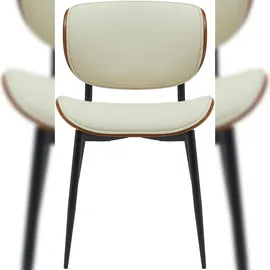 CLP Stuhl Enid mit Rückenlehne und Polsterung I Sessel mit Kunstleder- oder Stoffbezug I Komfortabler Esszimmerstuhl