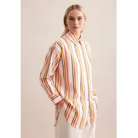 Seidensticker Damen, Longbluse Oversized Langarm Kragen Streifen