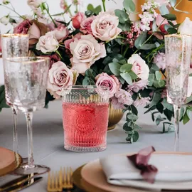 Relaxdays Vintage Trinkgläser 4er Set 0,3 l