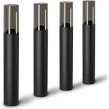 SSC-LUXon Außenstandleuchte Edelstahl Höhe 50 cm 4er Set schwarz