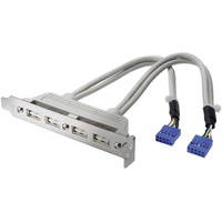 Digitus USB 2.0 Adapter [4x USB 2.0 Buchse intern 10pol. - 2x USB 2.0 Buchse A] AK-300304-002-E