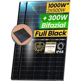 EPP.Solar 2x 500W Bifaziale Module mit Ziegeldach Halterung für Balkonkraftwerk