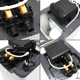 Naturewater Wasserenthärtungsanlage 3000 l/h, automatische Enthärtungsanlage, Entkalkungsanlage mit Ionentauscher, Wasserenthärter mit 30 l Harztank