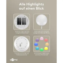goobay Dekoleuchte Solar 35 cm 1 Stück RGBW