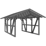 SKANHOLZ Skan Holz Carport Schwarzwald mit Dachlattung 424 x 600 cm Grau