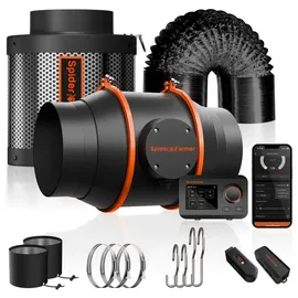 SPIDER FARMER Abluftset mit GGS Controller 350 m3/h