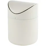 APS Tischrestebehälter aus Edelstahl, Abfallbehälter, Mülleimer, Creme White, Ø 12 cm, H: 17 cm