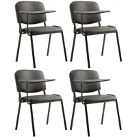CLP 4er Set Stühle Ken Mit Klapptisch Kunstleder braun