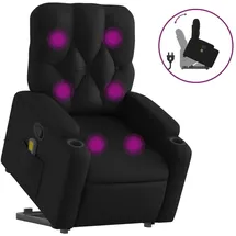 vidaXL Massagesessel mit Aufstehhilfe Kunstleder 142 x 75 x 100 cm Schwarz