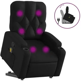 vidaXL Massagesessel mit Aufstehhilfe Kunstleder 142 x 75 x 100 cm Schwarz