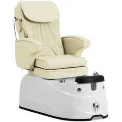 physa Fußpflegestuhl elektrisch - mit beleuchteter Fußwanne und Massagefunktionen - 105 W - 150 kg - creme