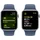 Apple Watch SE GPS + Cellular 44 mm Aluminiumgehäuse Silber, Sportarmband Denim M/L