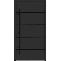 Aluminium Haustür "FANNIE" BLACKLINE 68 mm energiesparend Anthrazit RAL 7016 beidseitig innen öffnend DIN links