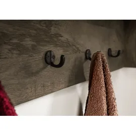 Massivmoebel24 Wandgarderobe Mango 90 x 30 x 75 cm Grau