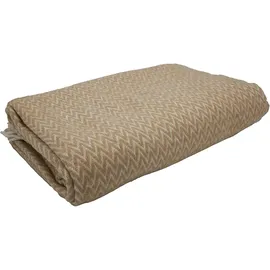 fair de luxe Baumwolldecke Plaid 150 x 200 cm Beige