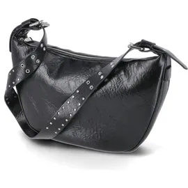 Seidenfelt Manufaktur Liinaja Schultertasche Polyurethan Glossy Black