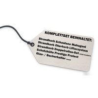 Bene living Strandkorb Komplettset Schaalsee Mahagoni PE grau Modell
