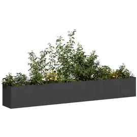 vidaXL Pflanzkübel 280 x 40 x 40 cm Schwarz
