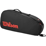 Wilson Clash V3 Super Tour Tennis-Rucksack, Schwarz/Infrarot, für bis zu 2 Schläger