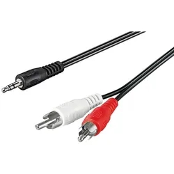 Audio-Video-Kabel 1,5 m 3,5 mm stereo Stecker > 2 x Cinch-Stecker