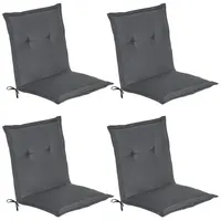 Beautissu 4er Set Niederlehner Auflage Loft NL 100x50x6cm Graphitgrau