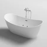 Home Deluxe Ovalo Plus freistehende Whirlpoolbadewanne 90 x 180 cm