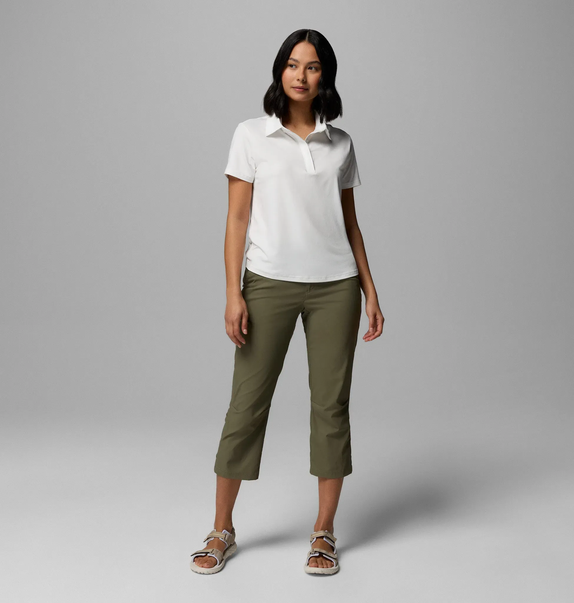 Poloshirt COLUMBIA, Damen, Gr. XL (46/48), sea salt, Obermaterial: 94% Polyester, 6% Elasthan, Shirts, Kurzarm, aus Polyester und Elasthan, sportliche Passform