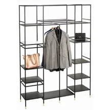 Casa Padrino Regalschrank 150 x 200 x 40 cm Schwarz