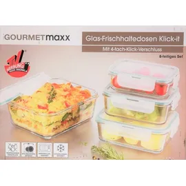 GOURMETmaxx Klick-it Frischhaltedose grün 1,05 l 4-teiliges Set