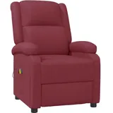 vidaXL Massagesessel 93 x 98 x 0 cm Weinrot mit Vibrationsmassage