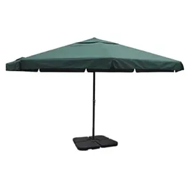 vidaXL Sonnenschirm Aluminium grün mit Schirmständer