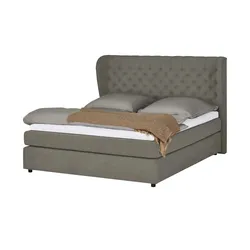 smart Boxspringbett  Queen , braun , Maße (cm): B: 156 H: 133 T: 212