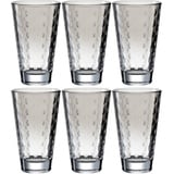 LEONARDO HOME 025899 Trinkglas OPTIC 6er-Set 300 ml grau,