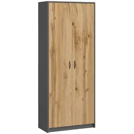 home collective Kleiderschrank Mehrzweckschrank 74 x 180 x 0 cm Grau