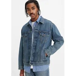 Jeansjacke LEVI'S "NEW RELAXED FIT TRUCK", Herren, Gr. XL, blau (waterfalls), Denim/Jeans, Obermaterial: 100% Baumwolle, casual, relaxed fit, Langarm 1-Knopf-Manschette, Jacken