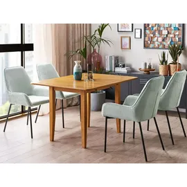 Beliani Ausziehtisch 90/120 x 76 x 60 cm braun